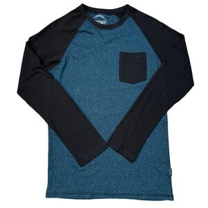 Dikotomy Blue and Black Raglan Long Sleeve Shirt Men’s Size Small